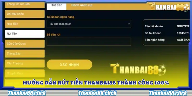 Các bước rút tiền Thanbai88 hiệu quả 100%